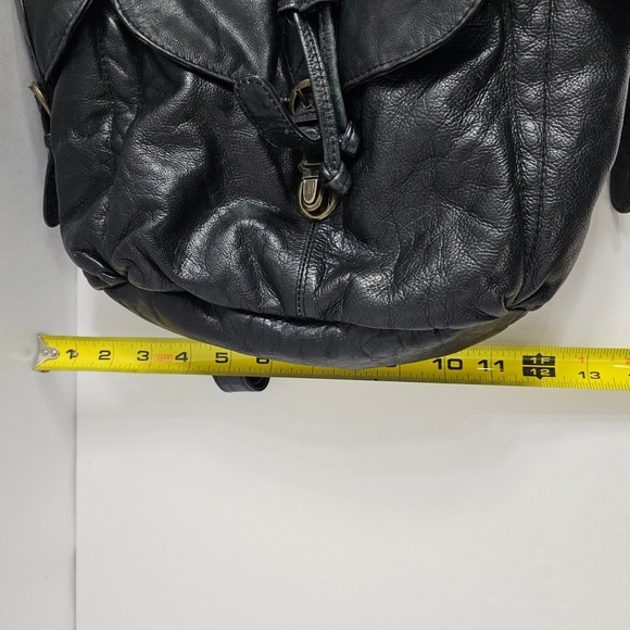 VTG 1996 Wilson\'s Genuine Leather Backpack ~Large Capacity~Black main image 4